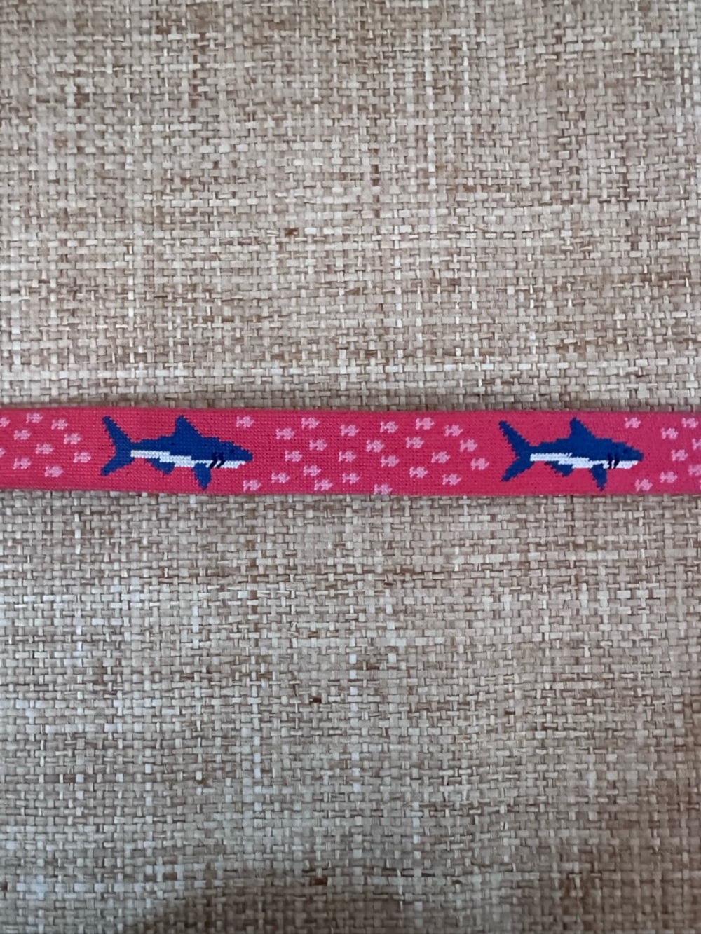 Boys Smathers & Branson Hand-Stitched Belt Shark 32 Pink & Blue